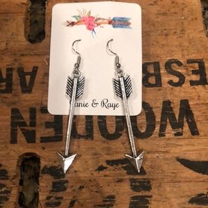 Silver arrow earrings